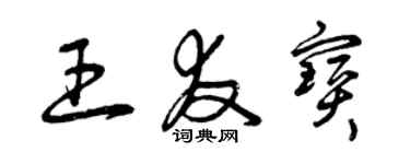 曾慶福王友寶草書個性簽名怎么寫