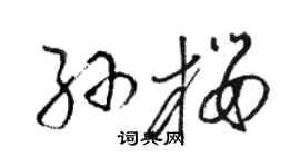 駱恆光孫櫻草書個性簽名怎么寫