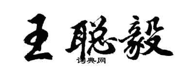胡問遂王聰毅行書個性簽名怎么寫