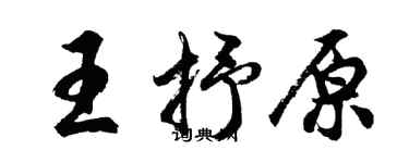胡問遂王抒原行書個性簽名怎么寫