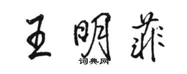 駱恆光王明菲行書個性簽名怎么寫