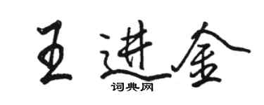 駱恆光王進金行書個性簽名怎么寫