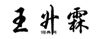 胡問遂王升霖行書個性簽名怎么寫