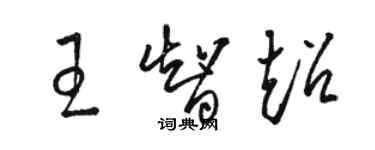 駱恆光王智超草書個性簽名怎么寫