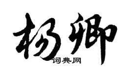 胡問遂楊卿行書個性簽名怎么寫