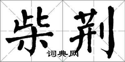 翁闓運柴荊楷書怎么寫