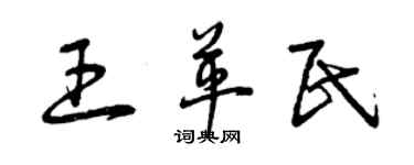 曾慶福王革民草書個性簽名怎么寫