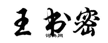 胡問遂王書密行書個性簽名怎么寫
