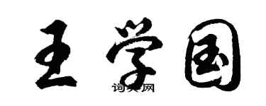 胡問遂王學國行書個性簽名怎么寫