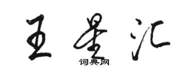 駱恆光王星匯行書個性簽名怎么寫