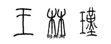 陳墨王林瑾篆書個性簽名怎么寫