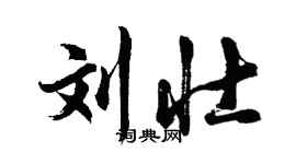 胡問遂劉壯行書個性簽名怎么寫