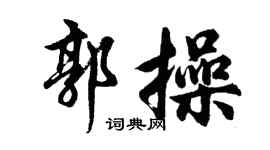 胡問遂郭操行書個性簽名怎么寫