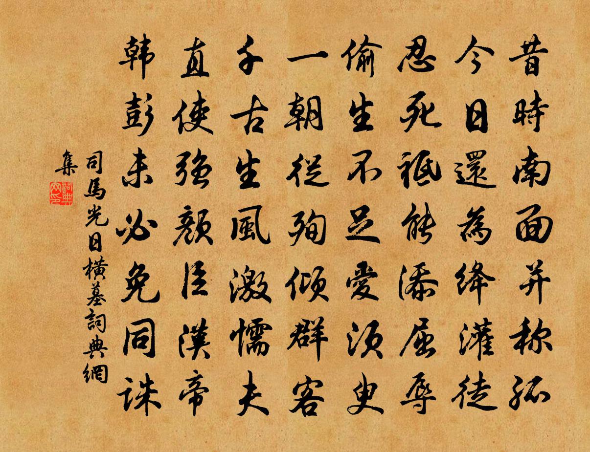 司馬光日橫墓書法作品欣賞