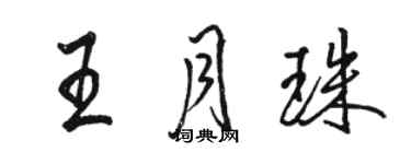 駱恆光王月珠行書個性簽名怎么寫