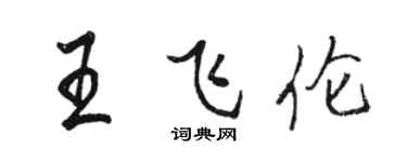 駱恆光王飛倫行書個性簽名怎么寫