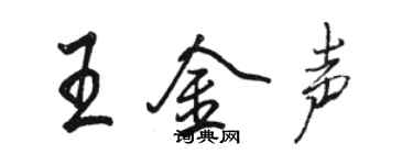 駱恆光王金聲行書個性簽名怎么寫