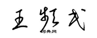梁錦英王頻民草書個性簽名怎么寫