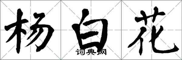翁闓運楊白花楷書怎么寫