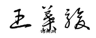 曾慶福王葉駿草書個性簽名怎么寫