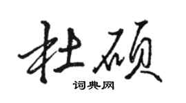 駱恆光杜碩行書個性簽名怎么寫