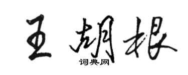 駱恆光王胡根行書個性簽名怎么寫