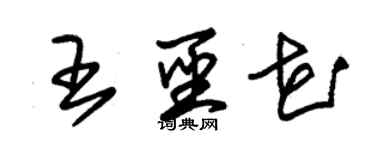 朱錫榮王聖花草書個性簽名怎么寫