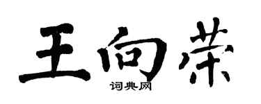 翁闓運王向榮楷書個性簽名怎么寫