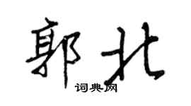王正良郭北行書個性簽名怎么寫