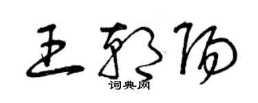 曾慶福王朝陽草書個性簽名怎么寫