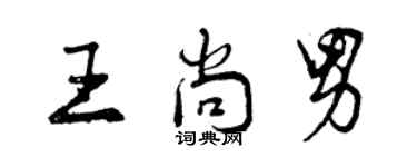 曾慶福王尚男行書個性簽名怎么寫