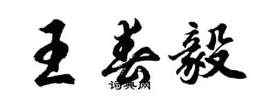 胡問遂王春毅行書個性簽名怎么寫