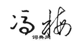 駱恆光馮梅草書個性簽名怎么寫