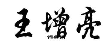 胡問遂王增亮行書個性簽名怎么寫