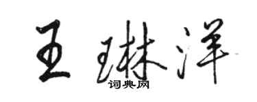 駱恆光王琳洋行書個性簽名怎么寫