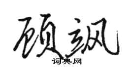 駱恆光顧颯行書個性簽名怎么寫