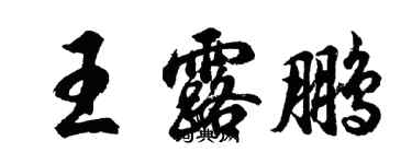胡問遂王露鵬行書個性簽名怎么寫