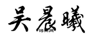 胡問遂吳晨曦行書個性簽名怎么寫
