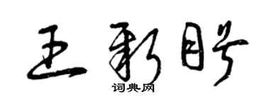 曾慶福王新盼草書個性簽名怎么寫