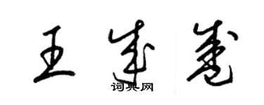 梁錦英王成盛草書個性簽名怎么寫