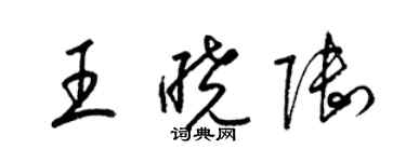 梁錦英王曉陸草書個性簽名怎么寫