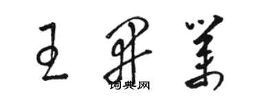 駱恆光王開業草書個性簽名怎么寫