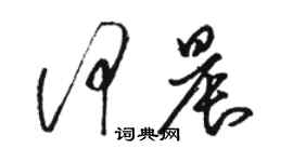 駱恆光何晨草書個性簽名怎么寫