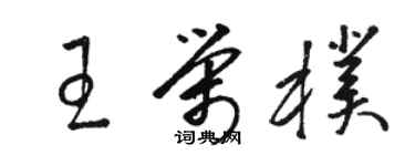 駱恆光王榮朴草書個性簽名怎么寫