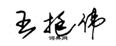 朱錫榮王挺偉草書個性簽名怎么寫