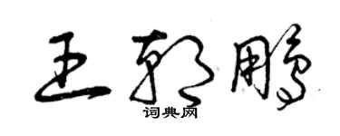 曾慶福王朝鵬草書個性簽名怎么寫