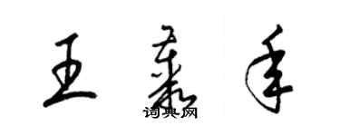 梁錦英王叢年草書個性簽名怎么寫