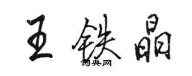 駱恆光王鐵晶行書個性簽名怎么寫