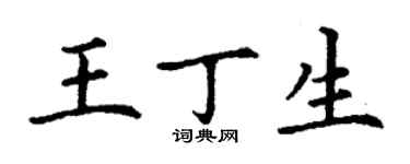 丁謙王丁生楷書個性簽名怎么寫