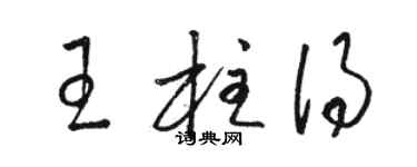 駱恆光王柱得草書個性簽名怎么寫